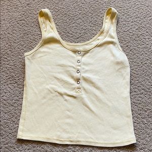 NWOT Wild Fable Yellow Cropped Tank Top